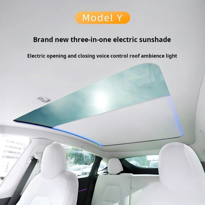Tesla Model Y Electric Sunshade | Heat & UV Protection