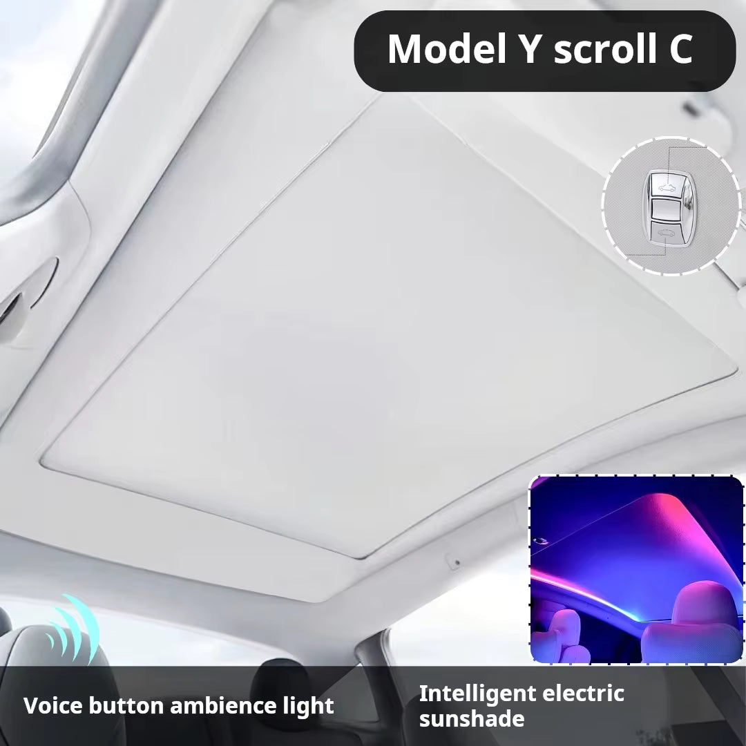 Tesla Model Y Electric Sunshade | Heat & UV Protection