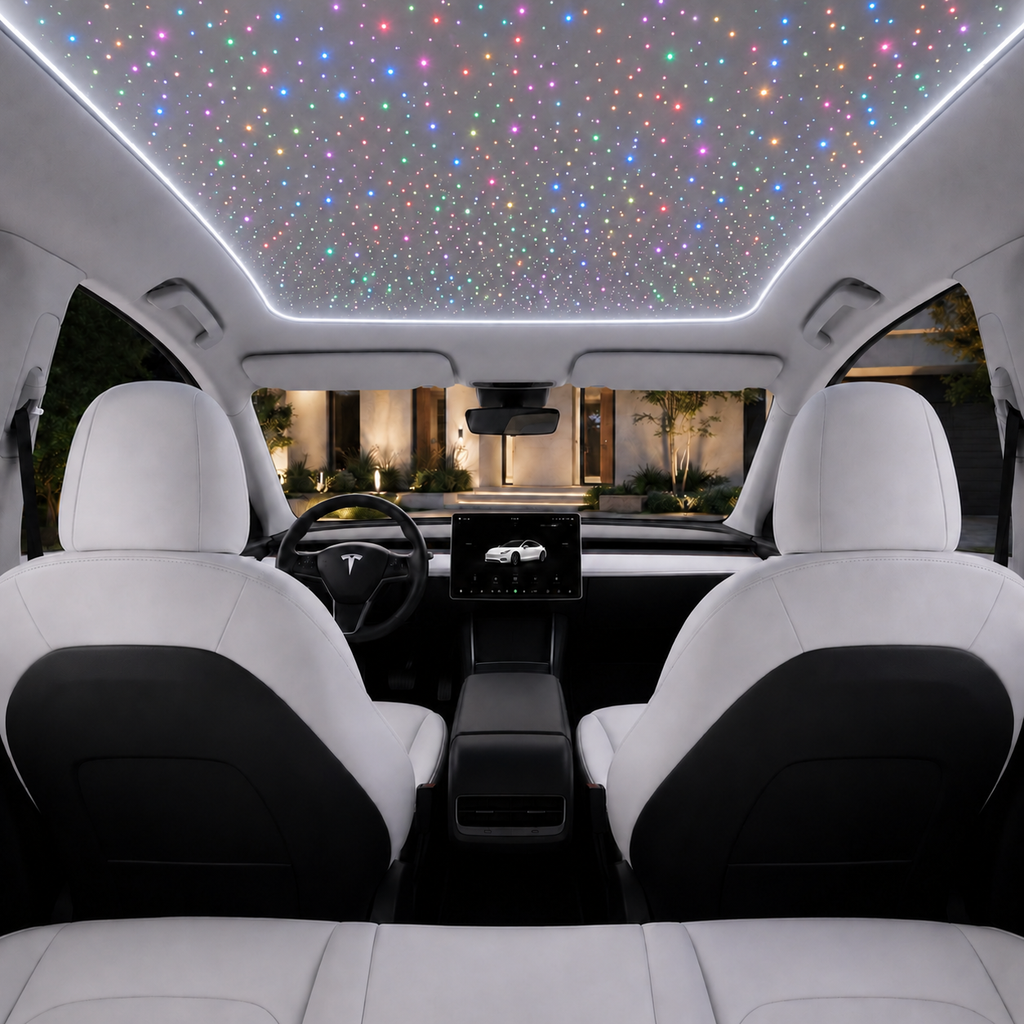 Tesla Model Y Voice-Controlled Electric Starry Roof Sunshade