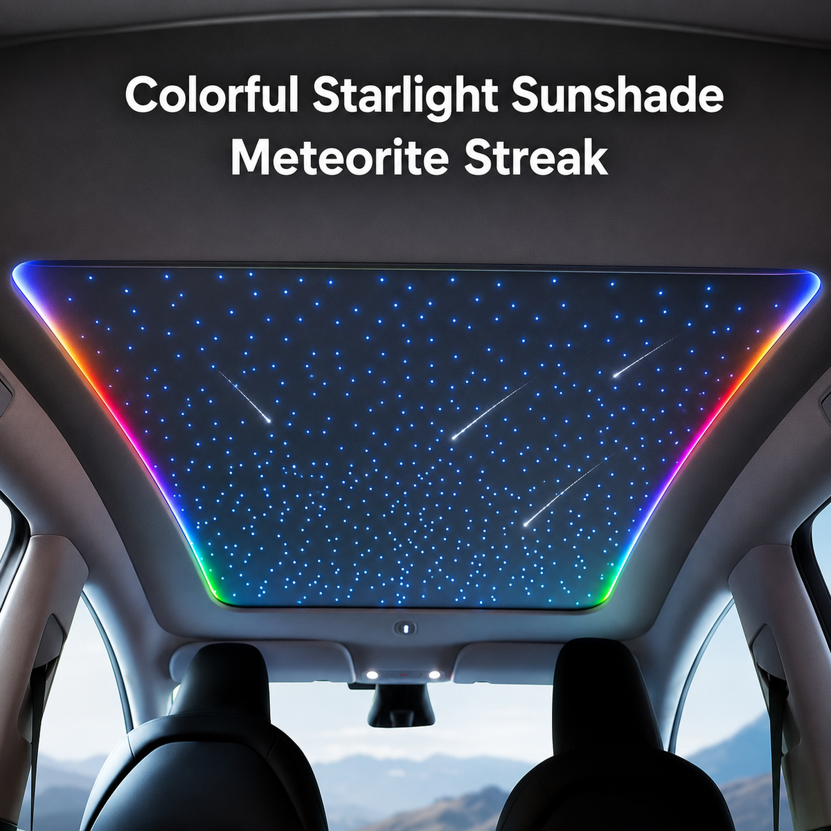 Tesla Model Y Voice-Controlled Electric Starry Roof Sunshade